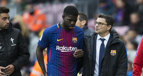 رسميا.. برشلونة يعلن غياب أومتيتي شهرين